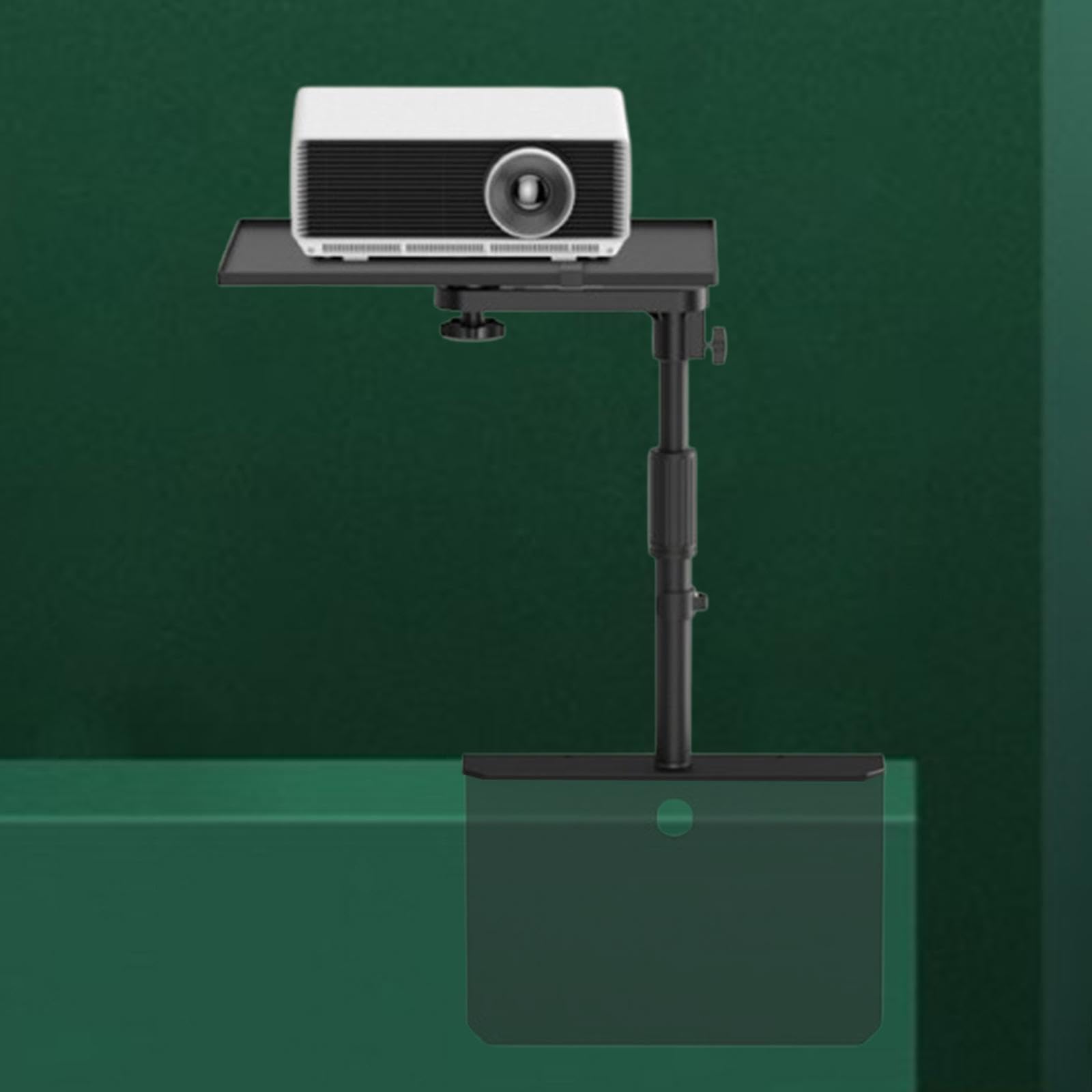 Soporte para proyector de cama con bandeja de Metal, soporte para proyector ajustable en altura Universal, Base montada para proyector para dormitorio