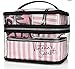 Victoria's Secret Train Case Cosmetic Bags 4 piece Travel Case