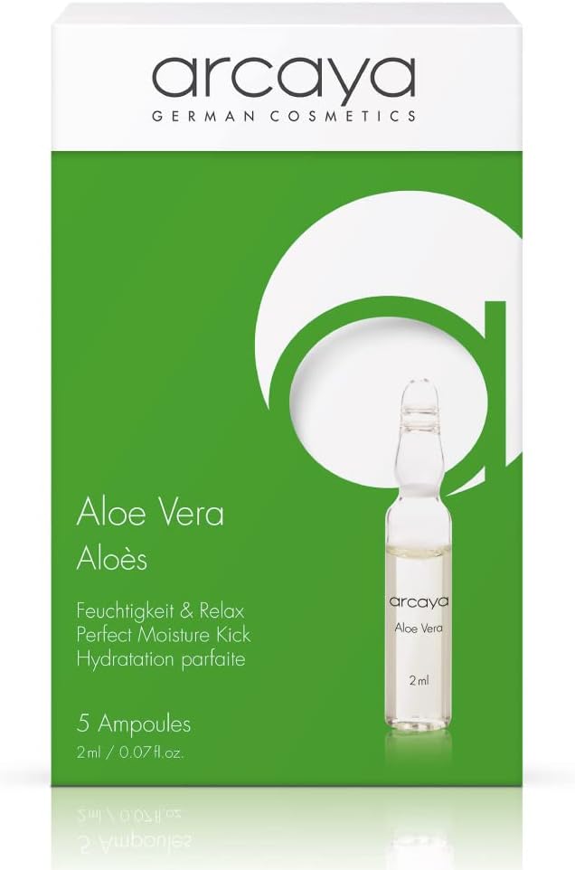 Aloe Vera Ampoules Arcaya Aloe Vera Moisturising Ampoule Face Serum for More Moisture for Uneven Skin and Scarring Arcaya Ampoules from Germany