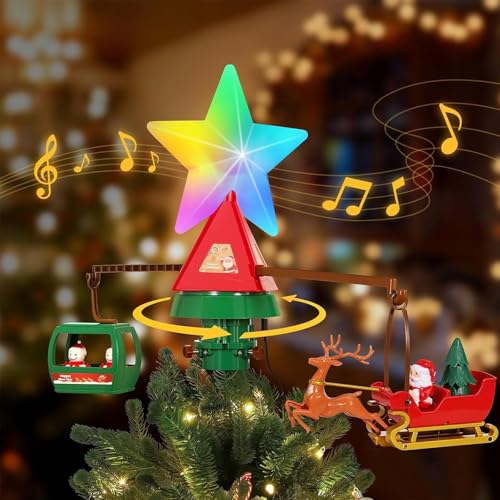 Étoile de sapin de Noël rotative le cadeau idéal pour illuminer les fêtes