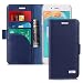 iPhone 8 Plus Case, iPhone 7 Plus Case, FYY [RFID Blocking wallet] [Genuine Leather] 100% Handmade Wallet Case Credit Card Protector for iPhone 7 Plus/8 Plus Navy