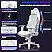 Blacklyte Athena Pro Gaming Chair Computer Chairs with Magnetic Head Pillow and Lumbar Support Height Adjustable with 360°-Swivel Seat PU Leather Ergonomic Office Chair for Home Office/Gaming(White)