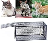 Trappola per animali – Gabbia resistente per la cattura sicura di conigli e gatti randagi, design antiruggine ideale per fattorie e giardini