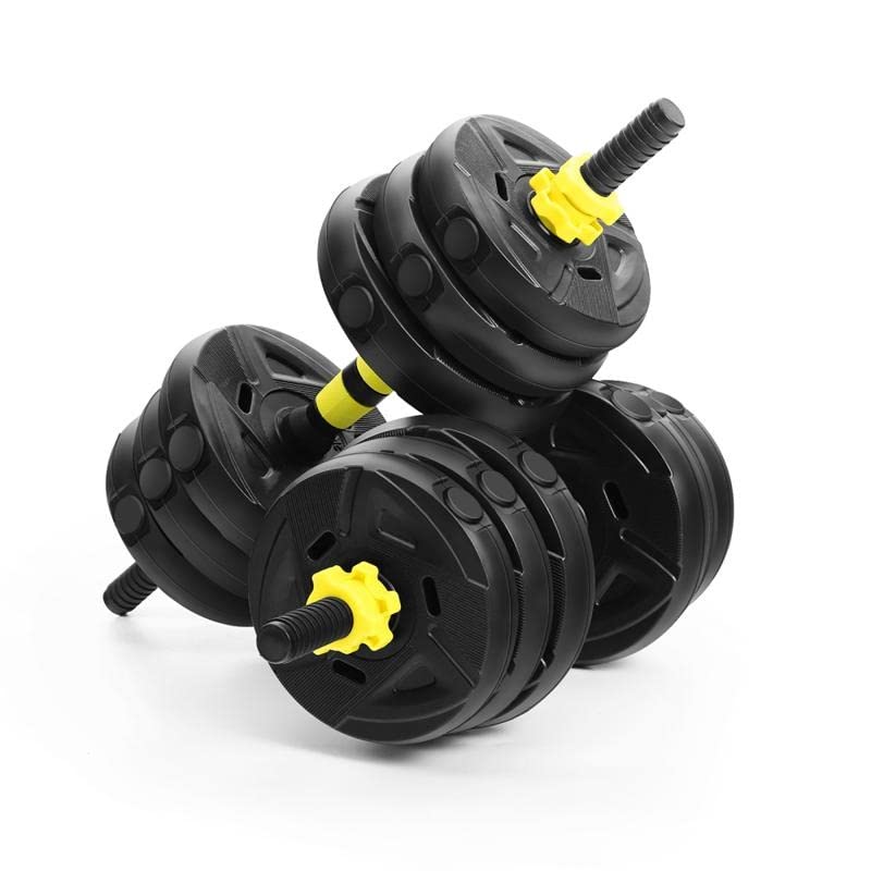 Juego de mancuernas ajustables de 20 kg y 30 kg, para gimnasio, fuerza muscular, entrenamiento, equipo de levantamiento de pesas (negro, 30 kg)