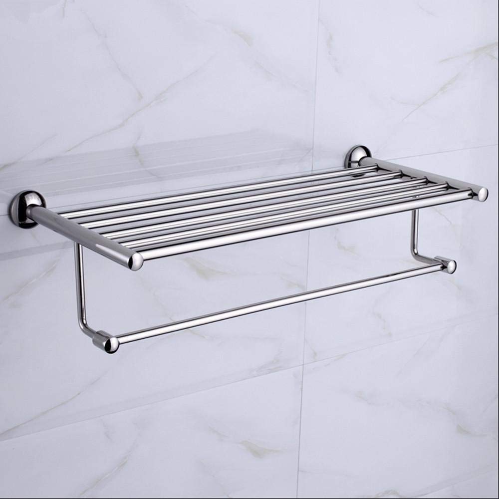 Toallero de acero inoxidable con estantes para accesorios de hardware de baño