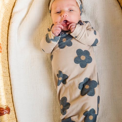 Copper Pearl Newborn Knotted Gown Gemma in Tan4