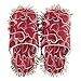 YEGAME Microfiber Kitchen Cleaning Slippers, Red Hearts Soft Washable Reusable House Cleaning Slippers for Men Women, Dust Dirt Hair Microfiber Mop Cleaner Shoes, Medium