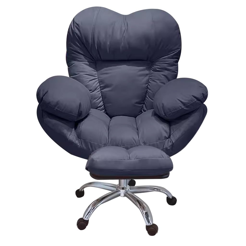 Chaise de bureau confortable pour salon et chambre avec repose-pieds