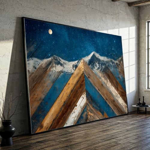 Ciel étoilé et clair de lune en montagne pour apaiser votre chambre