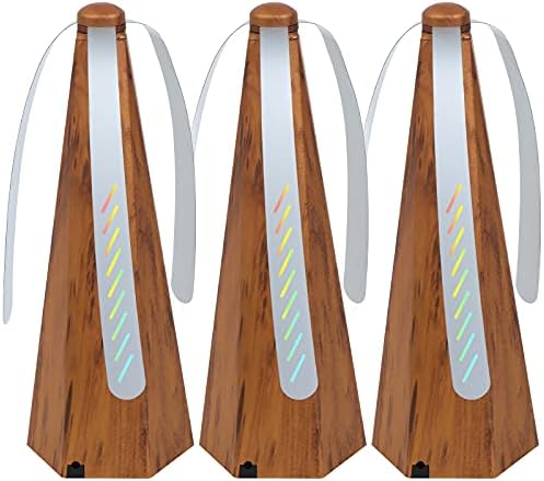 PIAOPIAONIU 3 PCS Fly Fan for Tables Fan Fly Portable Wood Grain Table Fan,for Outdoor
