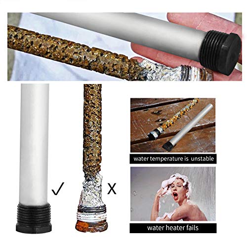 Image of RV Water Heater Anode Rod 232767 with PTFE Tape and Element Wrench, 1 /2 inch Hex, 9.25 inchL x 3 /4 inch NPT Threads, Magnesium Rv Hot Water Tank Anode Rod Replacement for Suburban Mor-Flo Water Heater Tanks