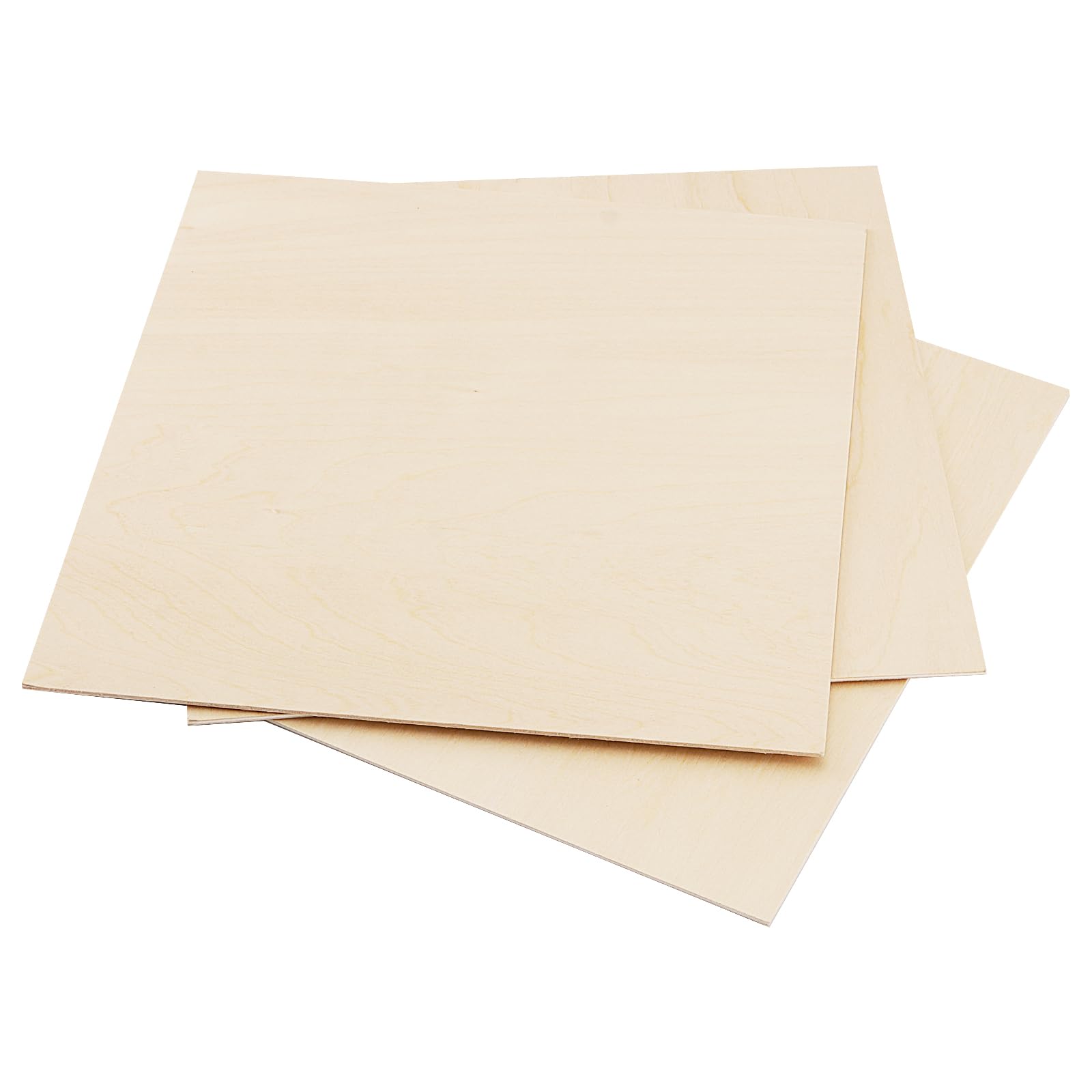 Sperrholzplatten, 300 x 300 mm, 3 mm Dicke, glatte, unlackierte Lindenholzplatten, Holzplatten zum Basteln, Laserschneiden, Gravieren, Modellbau, DIY-Projekte (30 x 30 x 0,3 cm), 16 Stück
