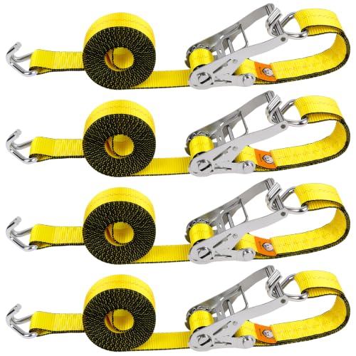 WynWerth 4 Pack Ratchet Straps Heavy Duty, 2" x 20' Tie Down Straps - image 1