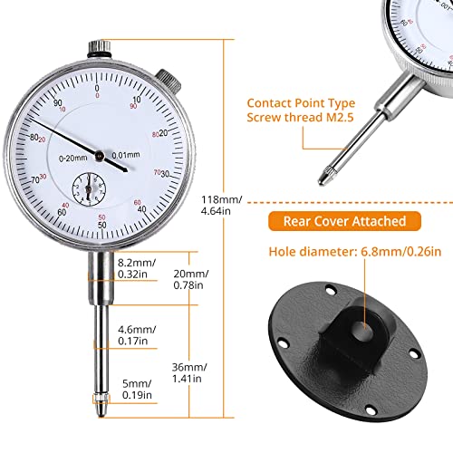 Neoteck Comparatore con Base Magnetica 0-10 mm