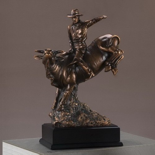 6.5 Inch Bull Rider Statue - Figurine #TOP6