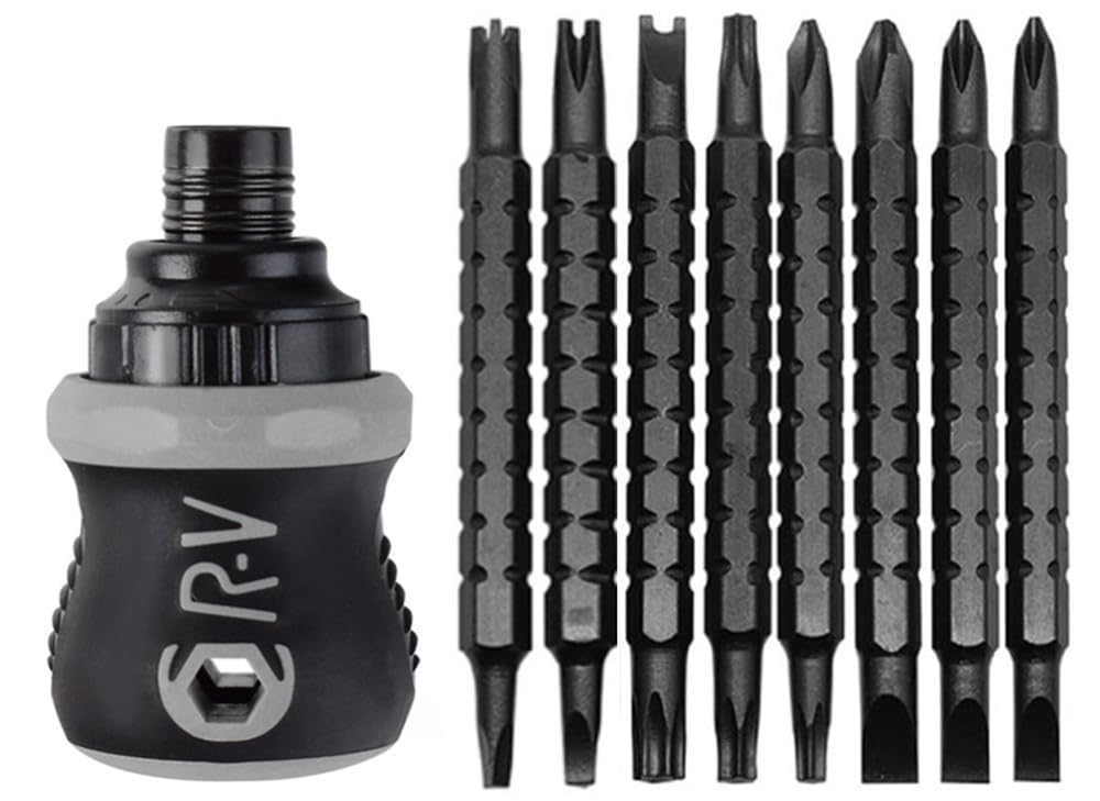 szhdxsy 18 in-1 Multi-bit Screwdriver Set, Purpose Ratcheting Screwdriver,small magnetic ratchet screwdriver with retractability,