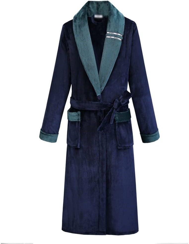 Loungewear Loose Bathrobes Men's Robe Pajamas Plus Size Thick Coral Fleece