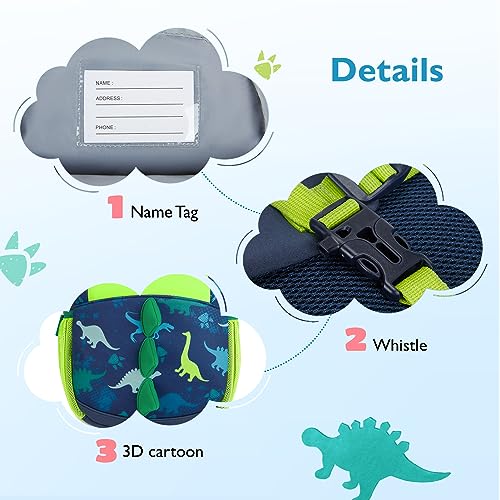 Toddler Dinosaur Backpack with Leash for Boys 2-4
