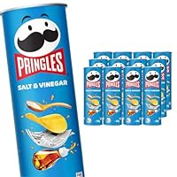 Pringles Salt and Vinegar Stacked Potato Chips, 12 Pack (12 x 134g)