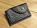 Skull, Vegvisir, Celtic Knot, Mayan Calendar, Handmade Front Pocket Minimalist Card Case Slim Wallet, Aztec Art, 3D Genuine Leather Handmade Cards Holder, Carved and Tooled (Vegvisir Celtic Knot)