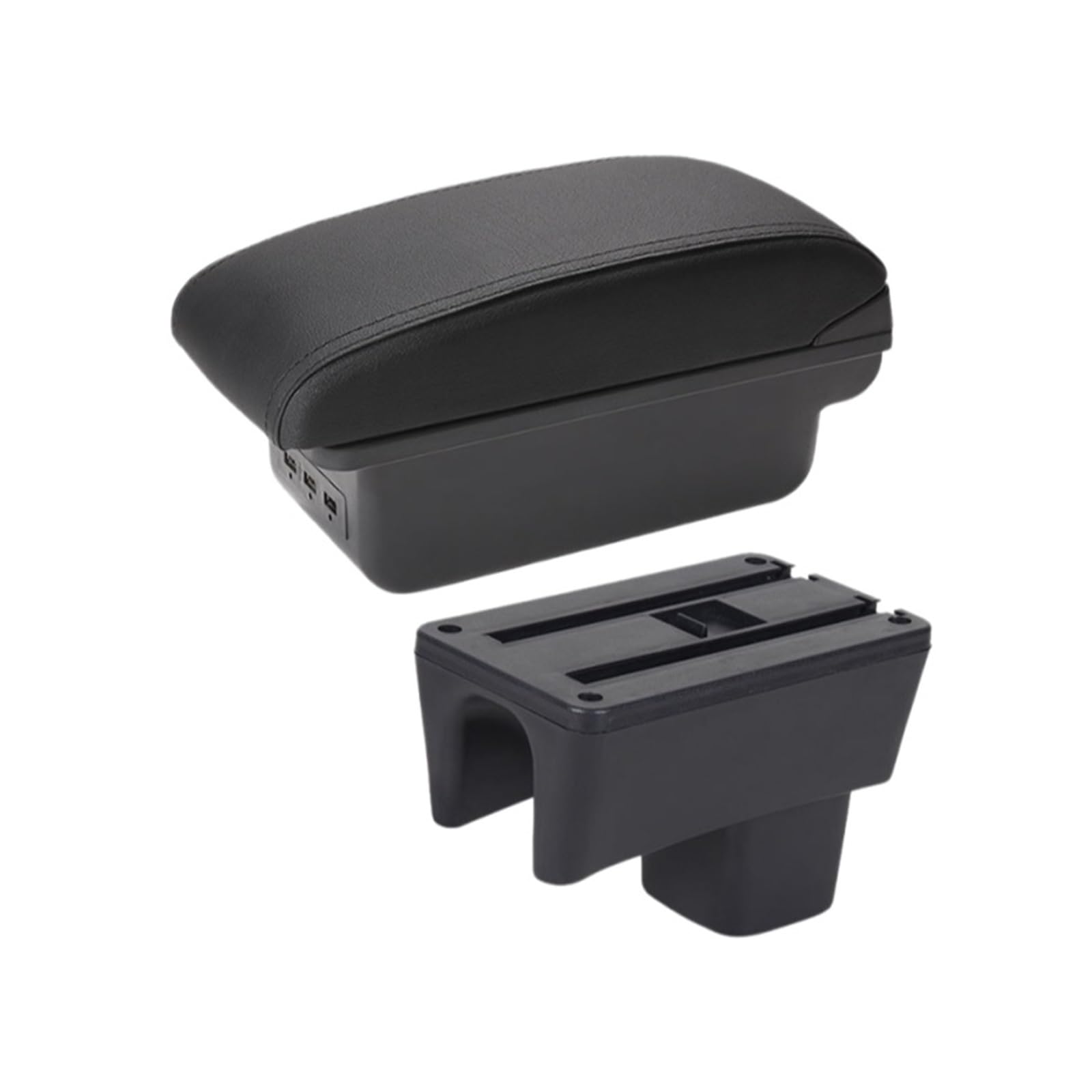 luoliang car seat armrest For Suzuki For Swift 2005-2023 Armrest Box Car Accessories Interior Details Storage Retrofit Parts(B2 Black line 3USB)