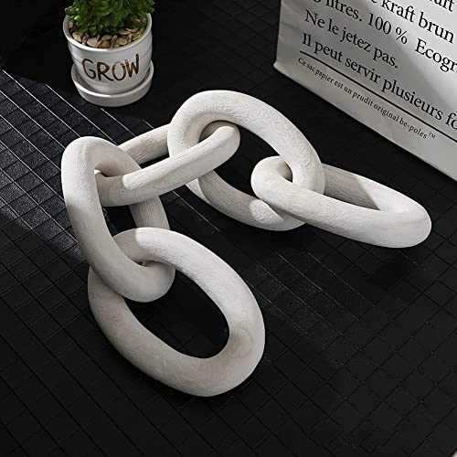 Chaîne en bois sculptée à main objet décoratif chargé d'histoire - 6