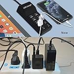 USB Charger,50W USB Charging Station with 10-Port (6 USB-A Port & 4 USB-C Port) Compatible with iPhone 15/14/13/12/11/X/8/7/6 Phones, Watch,Tablets, Smartphones Black - Image 2