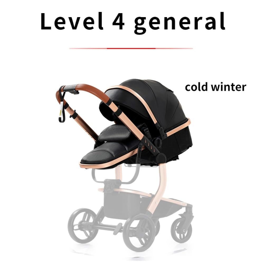 3 in 1 Kinderwagen HG-Blau, höhenverstellbar, Hochsicht | Praktisches Komplettset mit Muttertasche und Babytrage. platzsparend faltbar für komfortable Ausflüge.