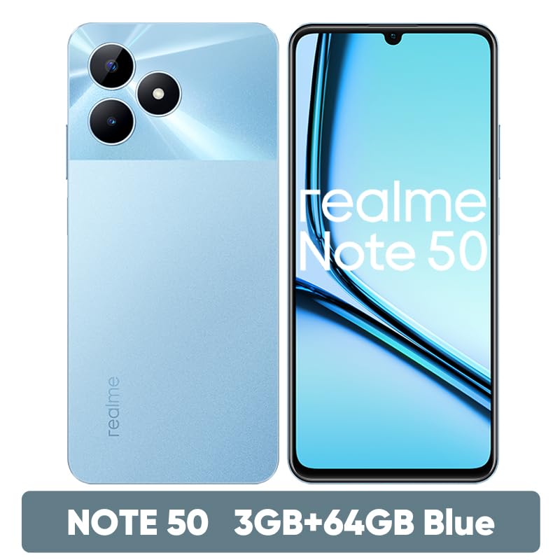 Realme Note 50 Dual-SIM 64GB ROM + 3GB RAM 4G (Sky Blue) - Middle
