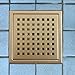 4 Inch 6 Inch 304 Stainless Steel Square Shower Floor Drain with Flange, Gold Bathroom Floor Grate for Waterproof Drainage, Compatible with Bathroom Kitchen Pool Balcony(6 Inch)