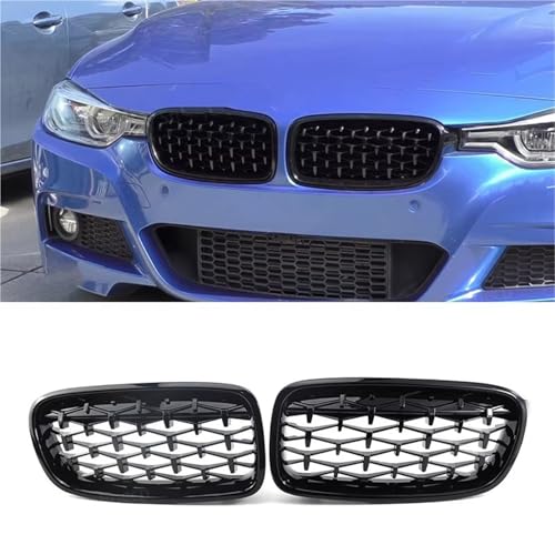 Calandre de course double lattes noire pour BMW Série 3 2011-2019 - 3