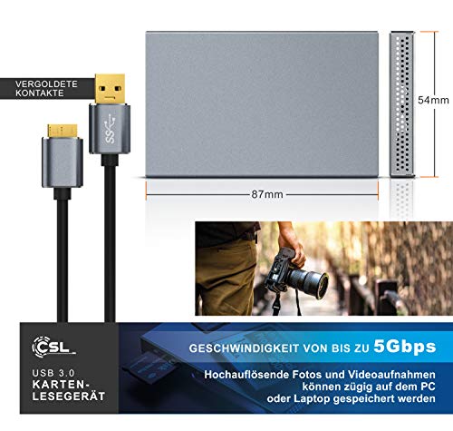 CSL Kartenleser USB 3.0 5-in-1 für verschiedene Speicherkartenformate