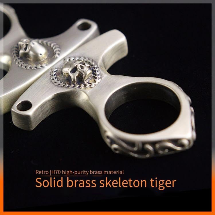 Retro Brass Keychain Hook Accessories Brass keyring Wallet Chain EDC Car keychain (A) - Image 7