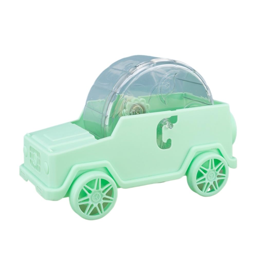 Hamster Running Wheel Car Shape Running Wheel Hamster Exercise Plastic Running Wheel (Green,L)