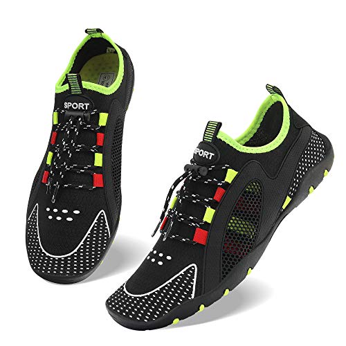 Image of MAYZERO Water Shoes Men Women Swim Surf Shoes Beach Pool Shoes Wide Toe Hiking Aqua Shoes Winter House Slippers