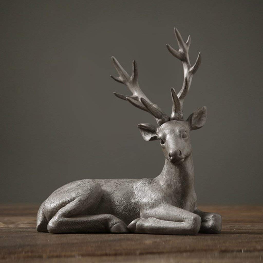 Harz Hirsch Figur Ornament Tischdekoration Kunstsammlung für Wohnzimmer Leseraum Weihnachtstag Deko