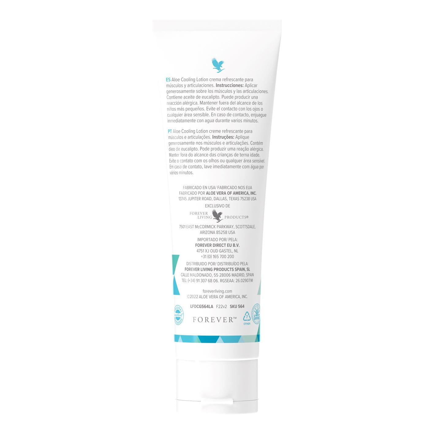 Aloe Cooling Lotion, Loción Refrescante de Aloe con Mentol y Eucalipto - Calma los Músculos, Alivia la Tensión, Perfecto Alivio Post-Entrenamiento (1 x 118ml)
