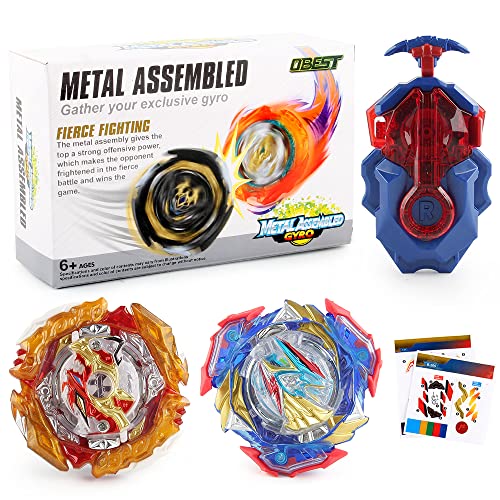 Peonzas Blade Burst Con Lanzador, Juguete De Peonza Para Niños De 8 Años, Dos Modos De Giro Y Resistencia A Impactos