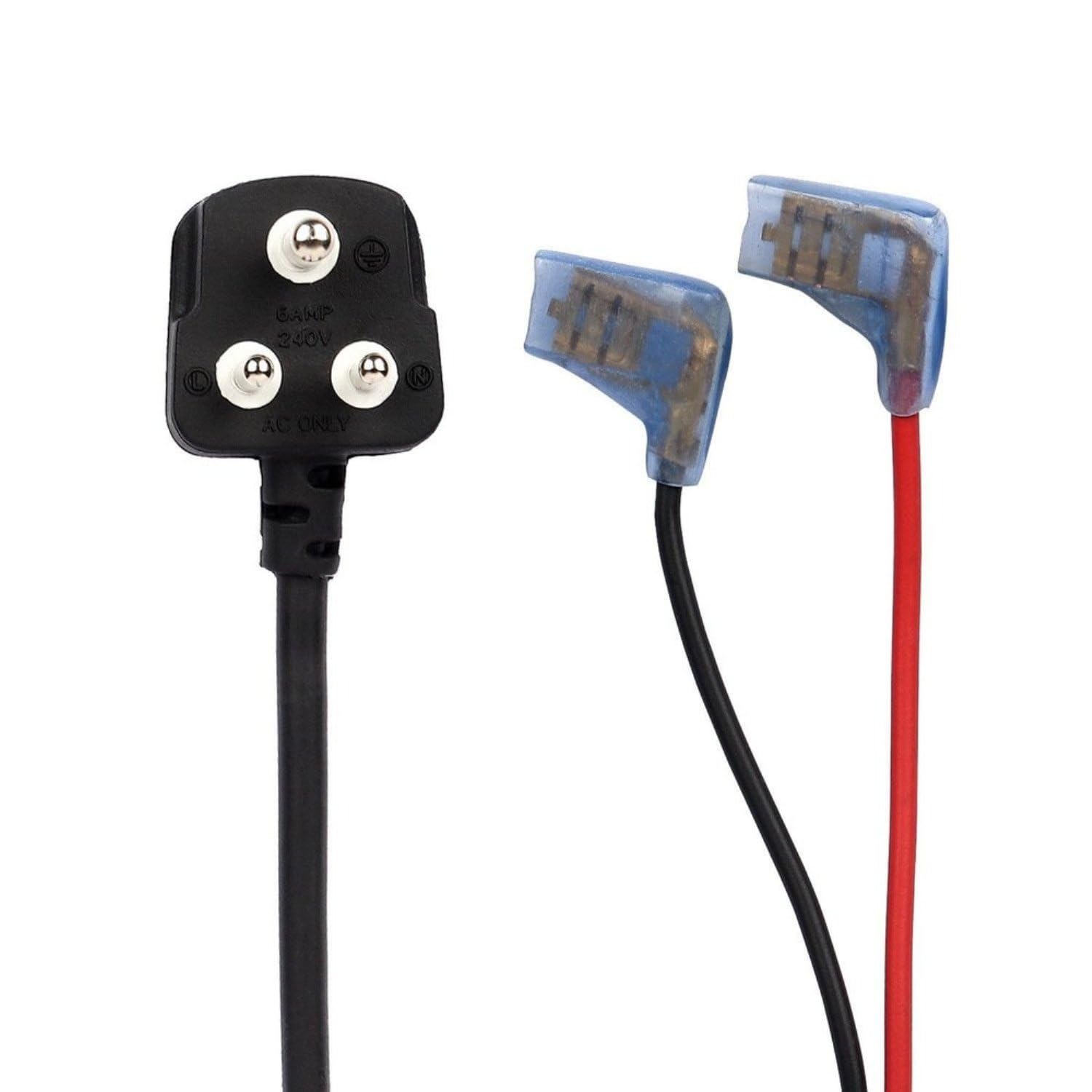 3 Pin Heavy Duty Copper Replacement Power Supply Cord 1.8 Meter Cable AC Extension for Universal AC Appliances 3 Core/Upto 10 Amp. Repairing Uses. (3 Pin Male-2 Jack)-image-32