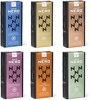 Caffè Nero - Discovery Box - Nespresso Compatible Capsules - Gift Set (Pack of 6, 60 Coffee Pods in Total)