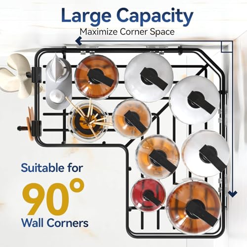 Image of URBANMONK 5-Pcs self Adhesive Corner Bathroom Organiser Without Drill | No Drill Bathroom Corner Shelves & Accessories | Corner Shelf for Bathroom Organisers, Soap Holder, Toothbrush Holder