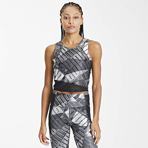 Puma Be Bold AOP, Crop Top Donna, Black/White/Q1