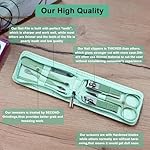 7 Pcs Manicure Set Stainless Steel Nail Clippers Kit, Nail Care Beauty Tools Set Christmas Stocking Stuffers, Christmas Gifts for Men and Women Travel Grooming Kit With Zipper Leather Case - Image 4