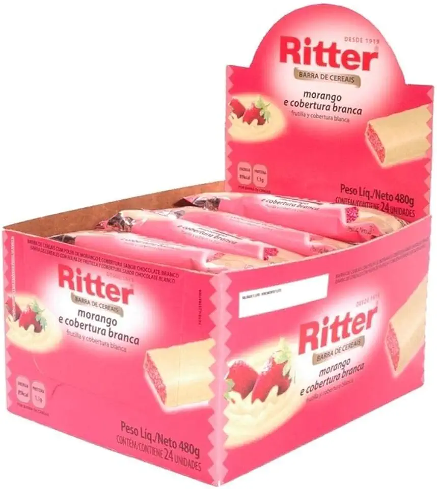 Barra Cereal Mor/Choc Branco 20G 24Un Ritter