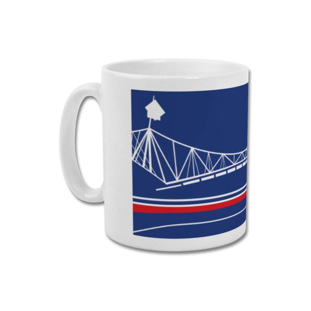GroundDesignsBolton Wanderers FC Graphic Design Football Gift Mug - University of Bolton Stadium Horwich Washing Lines BWFC
