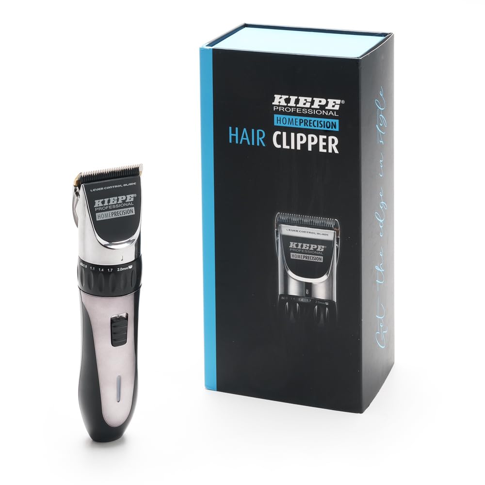 Kiepe 6210 Home Precision Tagliacapelli – Clipper ricaricabile e impermeabile con lame in acciaio inox, pettini guida e batteria potente per risultati di taglio precisi