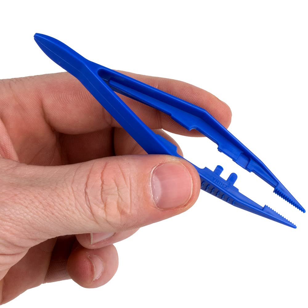 MMOBIEL 12 pinzette in plastica leggera con estremità appuntita seghettata per primo soccorso e giardinaggio