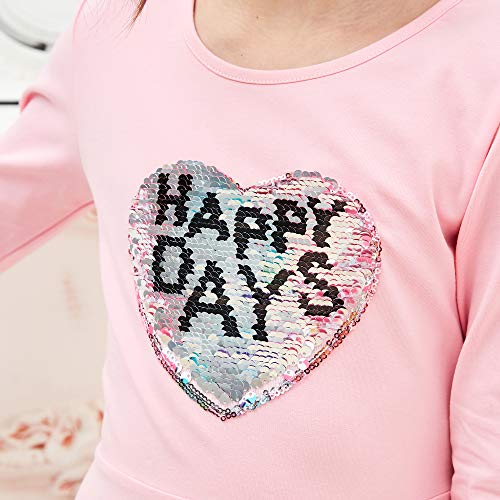 Sunny Fashion Girls Dress Butterfly Long Sleeve Casual Knit Cotton Dress4