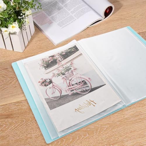CYEER 8 Stück Sichtbuch A4 mit je 40 Klarsichthüllen – Präsentationsmappe Set in 4 Pastellfarben – Dokumentenmappe für Schule, Büro & Studium – Portfolio Mappe & Notenmappe A4 Klarsichtbuch