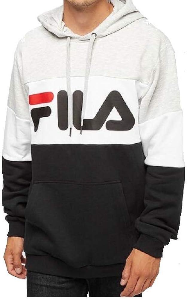 fila white line hoodie